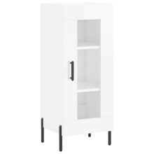 (high gloss white) vidaXL Sideboard Storage Cabinet Cupboard Side Cabinet White Engineered Wood