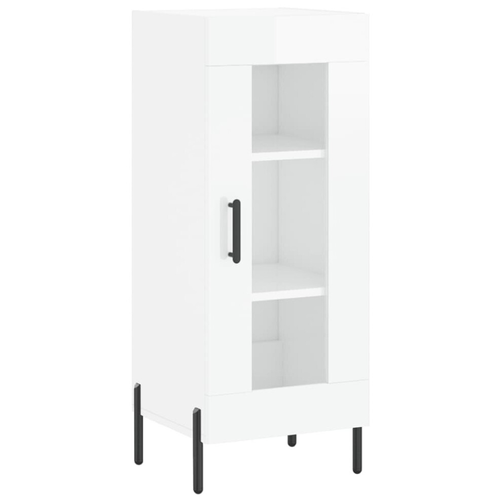 Vidaxl (High Gloss White) Sideboard Storage Cabinet Cupboard Side Cabinet White Engineered Wood