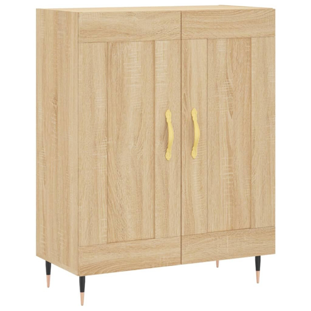 Vidaxl (Sonoma Oak) Sideboard Storage Cabinet Cupboard Side Cabinet Brown Oak Engineered Wood