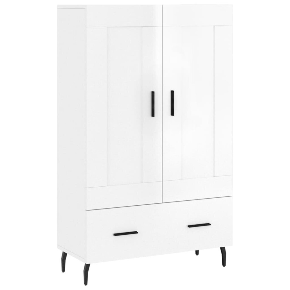 (high gloss white) vidaXL Highboard Sideboard Storage Cabinet High Gloss White Engineered Wood