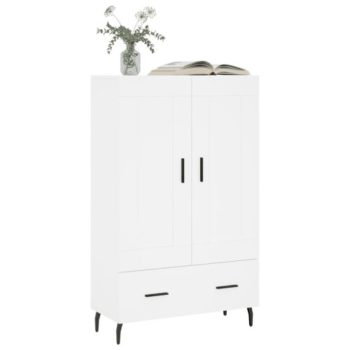 VidaXL (white) vidaXL Highboard Sideboard Storage Cabinet High Gloss White Engineered Wood 2