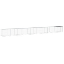 (light grey, 1003 x 98 x 90 cm) vidaXL Chicken Cage with Roof Farm Chicken Run Coop Hen House Galvanised Steel