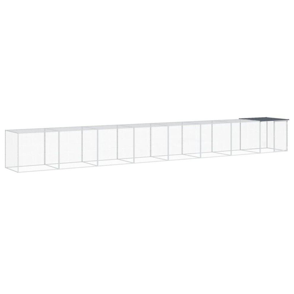 Vidaxl (, 803 X 98 X 90 Cm) Chicken Cage With Roof Farm Chicken Run Coop Hen House Galvanised Steel Anthracite