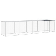 (anthracite, 403 x 98 x 90 cm) vidaXL Chicken Cage with Roof Farm Chicken Run Coop Hen House Galvanised Steel