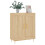 VidaXL (sonoma oak) vidaXL Sideboard Storage Cabinet Cupboard High Gloss White Engineered Wood 3