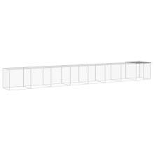 (light grey, 803 x 98 x 90 cm) vidaXL Chicken Cage with Roof Farm Chicken Run Coop Hen House Galvanised Steel