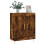 VidaXL (smoked oak) vidaXL Sideboard Storage Cabinet Cupboard High Gloss White Engineered Wood 3