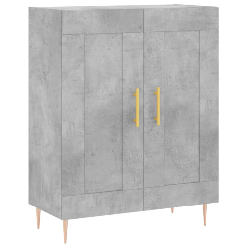 VidaXL (concrete grey) vidaXL Sideboard Storage Cabinet Cupboard High Gloss White Engineered Wood