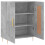 VidaXL (concrete grey) vidaXL Sideboard Storage Cabinet Cupboard High Gloss White Engineered Wood 6