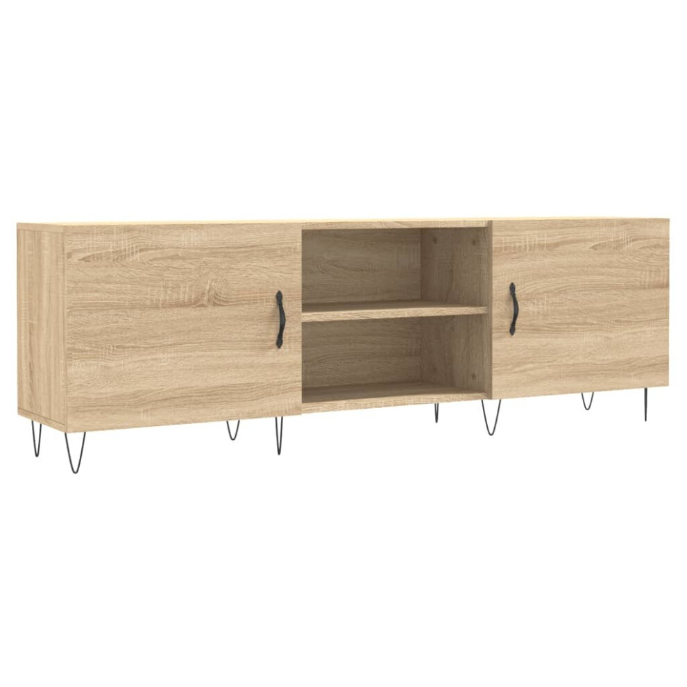 Vidaxl (Sonoma Oak) Tv Cabinet Tv Console Sideboard Media Console Engineered Wood White