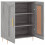 VidaXL (grey sonoma) vidaXL Sideboard Storage Cabinet Cupboard High Gloss White Engineered Wood 6