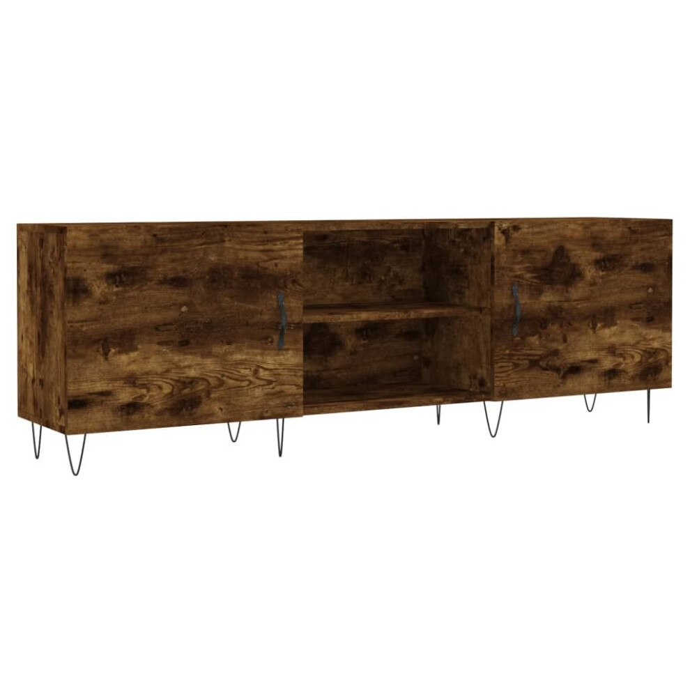 Vidaxl (Smoked Oak) Tv Cabinet Tv Console Sideboard Media Console Engineered Wood White