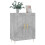 VidaXL (concrete grey) vidaXL Sideboard Storage Cabinet Cupboard High Gloss White Engineered Wood 3