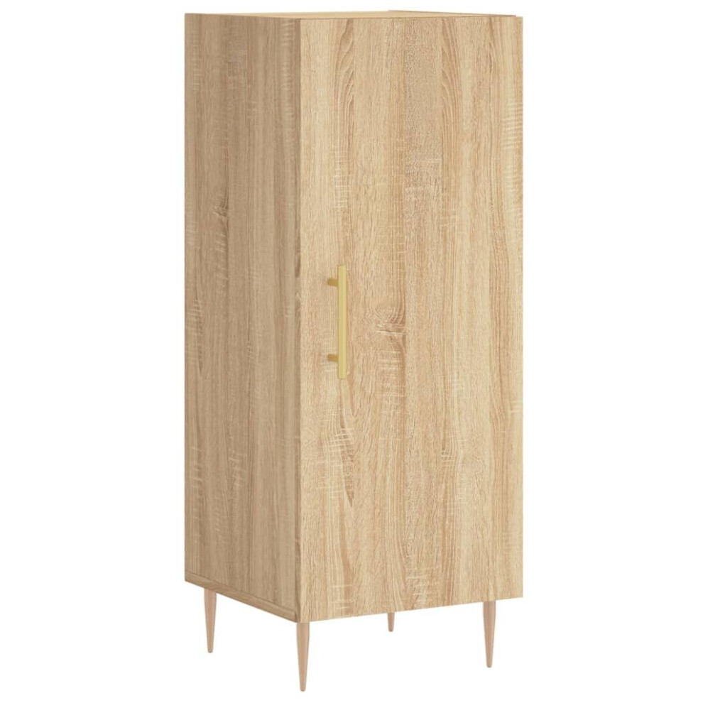 (sonoma oak) vidaXL Sideboard Storage Cabinet Side Cabinet Cupboard White Engineered Wood