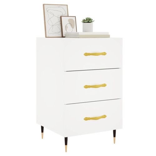 VidaXL (white) vidaXL Bedside Cabinets Side Table Bedstand Nightstand 2 pcs Engineered Wood 2