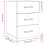 VidaXL (white) vidaXL Bedside Cabinets Side Table Bedstand Nightstand 2 pcs Engineered Wood 4
