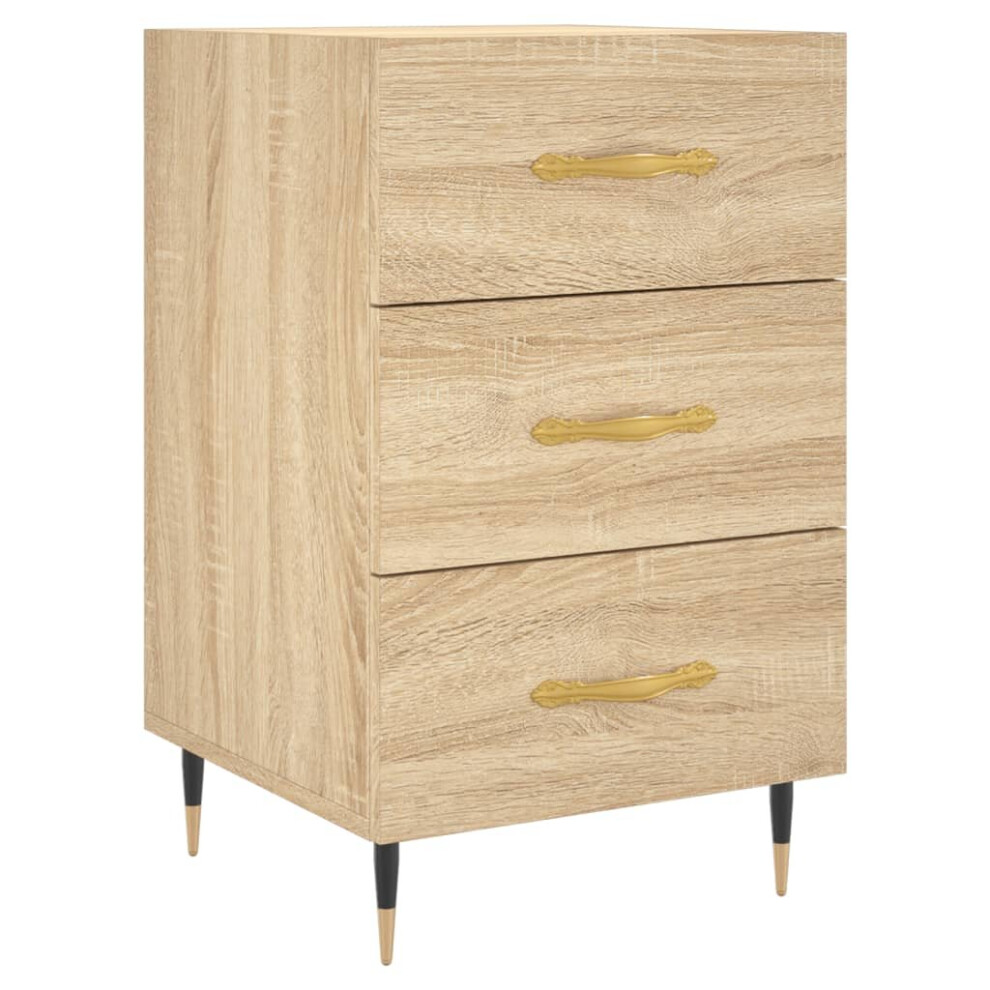 Vidaxl (Sonoma Oak) Bedside Cabinets Side Table Bedstand Nightstand 2 Pcs Engineered Wood