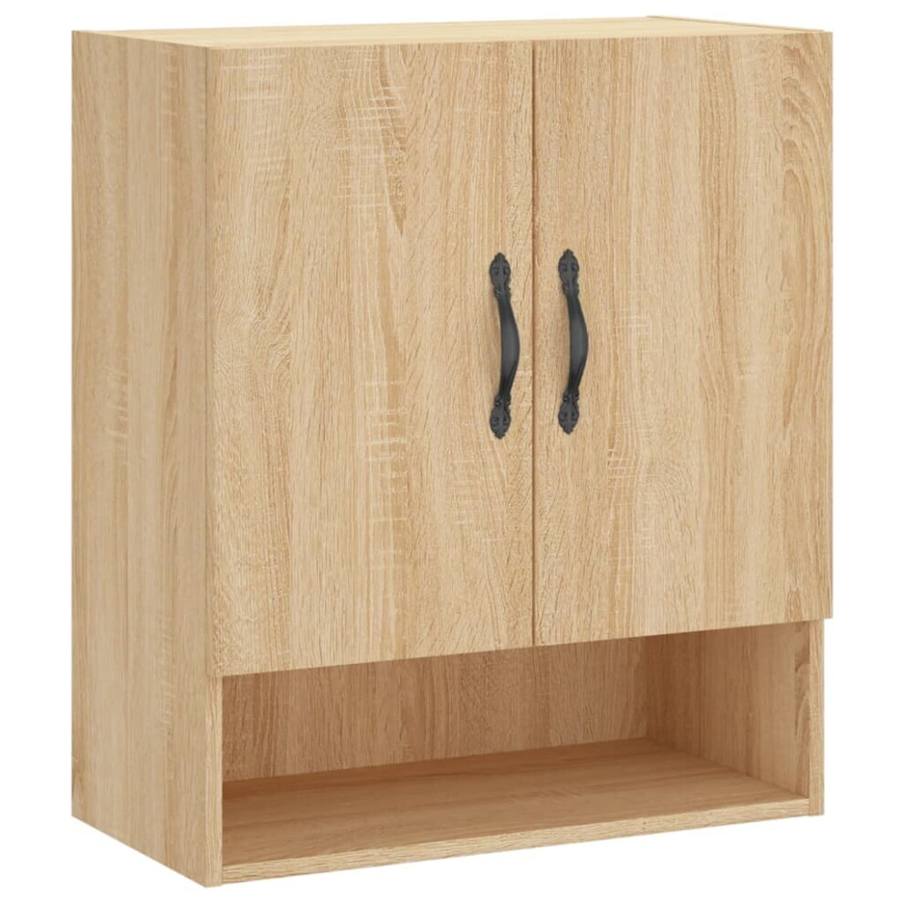 Vidaxl (Sonoma Oak) Wall Cabinet Wall Storage Display Cabinet Concrete Engineered Wood Grey