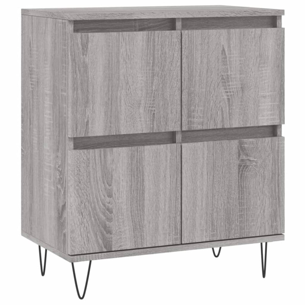 (grey sonoma) vidaXL Sideboard Cabinet Storage Cabinet Cupboard Grey Sonoma Engineered Wood