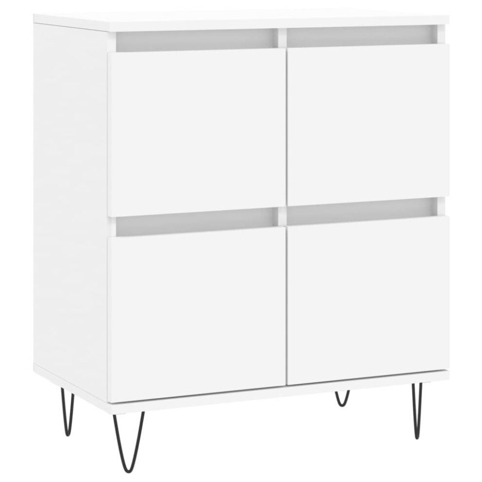 (white) vidaXL Sideboard Cabinet Storage Cabinet Cupboard Grey Sonoma Engineered Wood