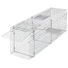 (100 cm) vidaXL Animal Trap Humane Rat Trap Cat Cage Trap Animal Cage Galvanised Iron