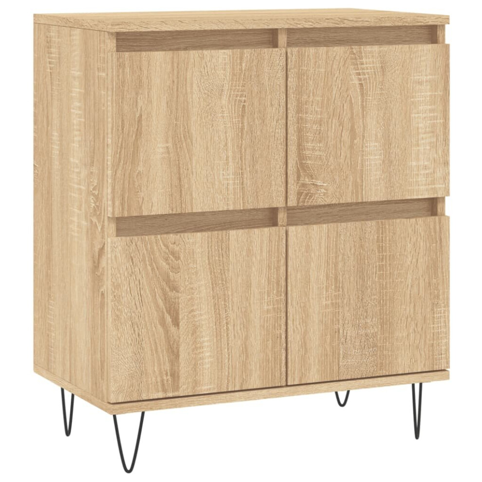 Vidaxl (Sonoma Oak) Sideboard Cabinet Storage Cabinet Cupboard Grey Sonoma Engineered Wood