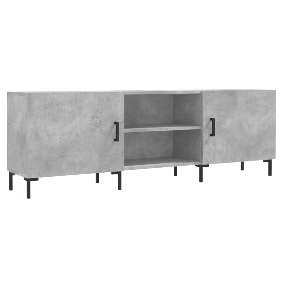Vidaxl (Concrete Grey) Tv Cabinet Tv Console Sideboard Media Console White Engineered Wood White,Grey