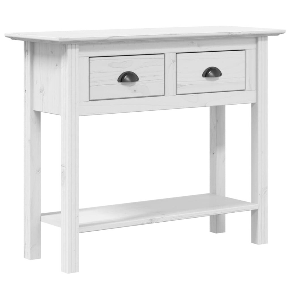 Vidaxl (White) Console Table Tea Side Table Hallway Accent End Table Solid Wood Pine