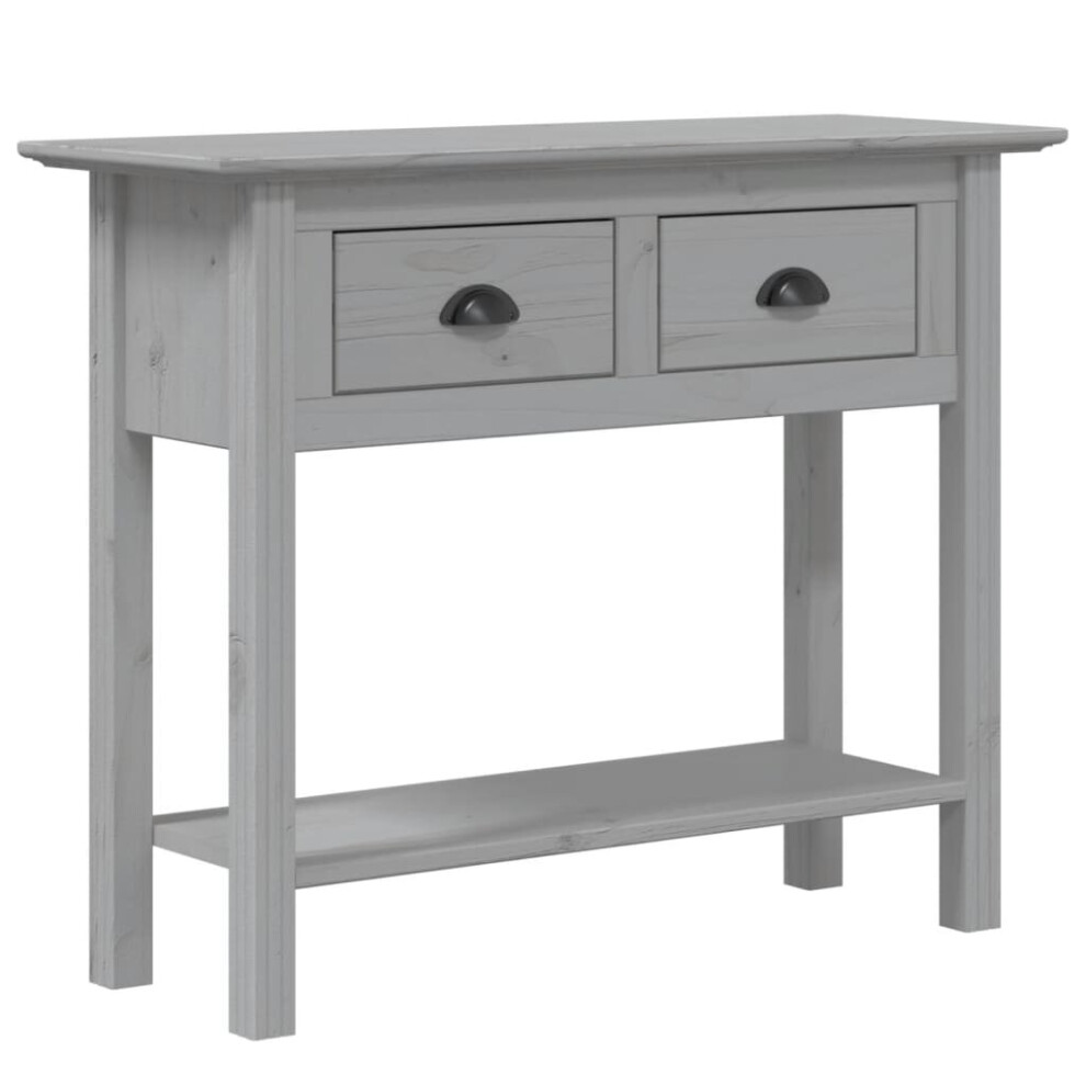 Vidaxl (Grey) Console Table Tea Side Table Hallway Accent End Table Solid Wood Pine Grey