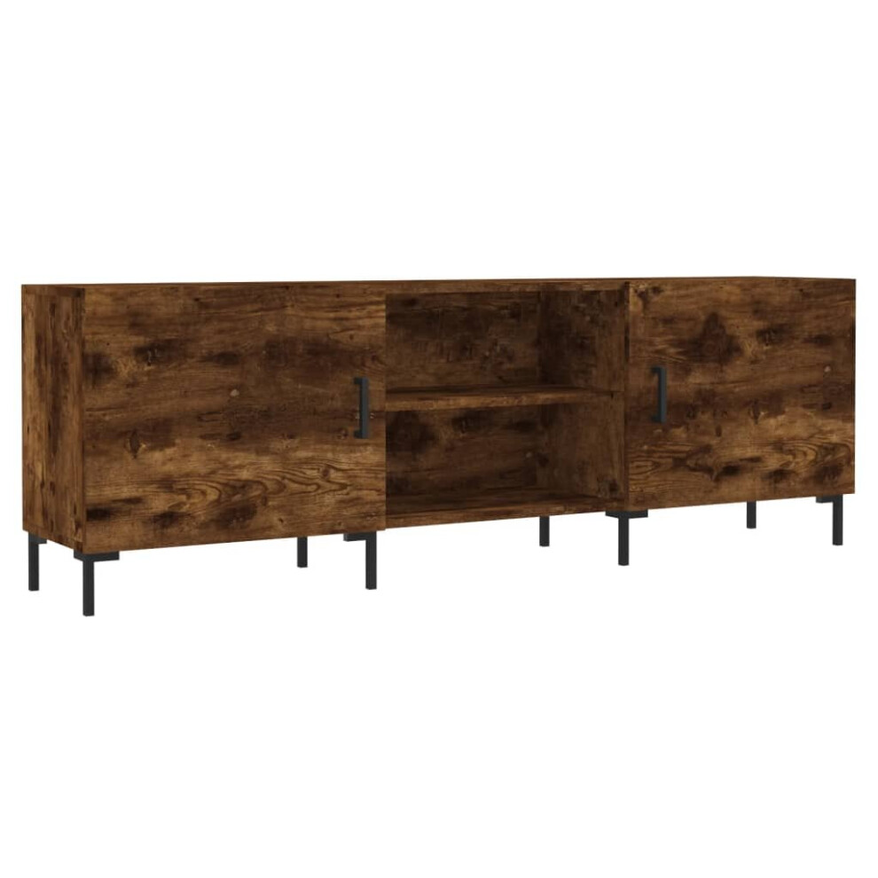 Vidaxl (Smoked Oak) Tv Cabinet Tv Console Sideboard Media Console Engineered Wood White