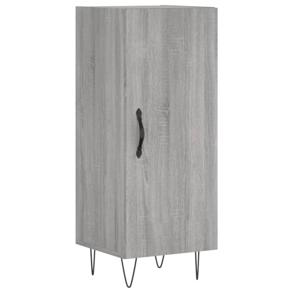 (grey sonoma) vidaXL Sideboard Cabinet Storage Cabinet Cupboard Brown Oak Engineered Wood