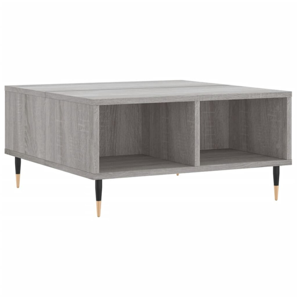 (grey sonoma) vidaXL Coffee Table Tea Side Table Sofa Table High Gloss White Engineered Wood