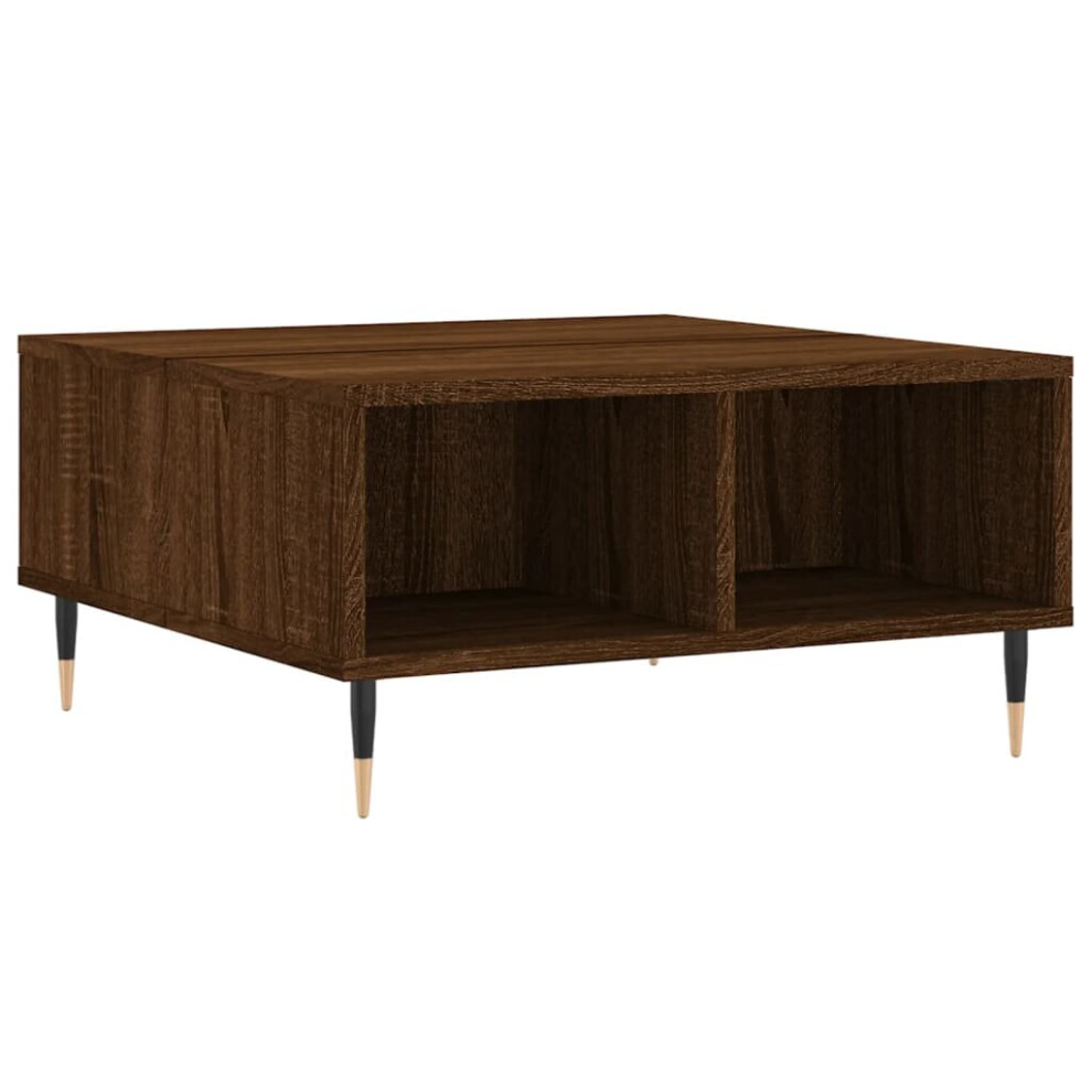 (brown oak) vidaXL Coffee Table Tea Side Table Sofa Table High Gloss White Engineered Wood