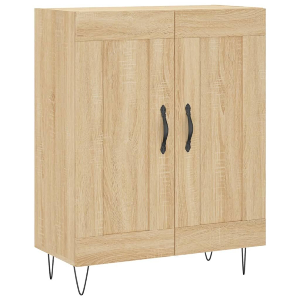 Vidaxl (Sonoma Oak) Sideboard Storage Cabinet Side Cabinet Concrete Engineered Wood Grey