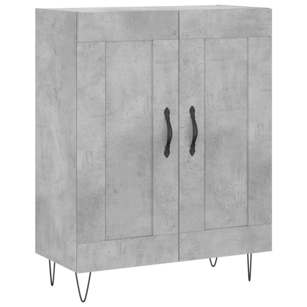 Vidaxl (Concrete Grey) Sideboard Storage Cabinet Side Cabinet Concrete Grey Engineered Wood