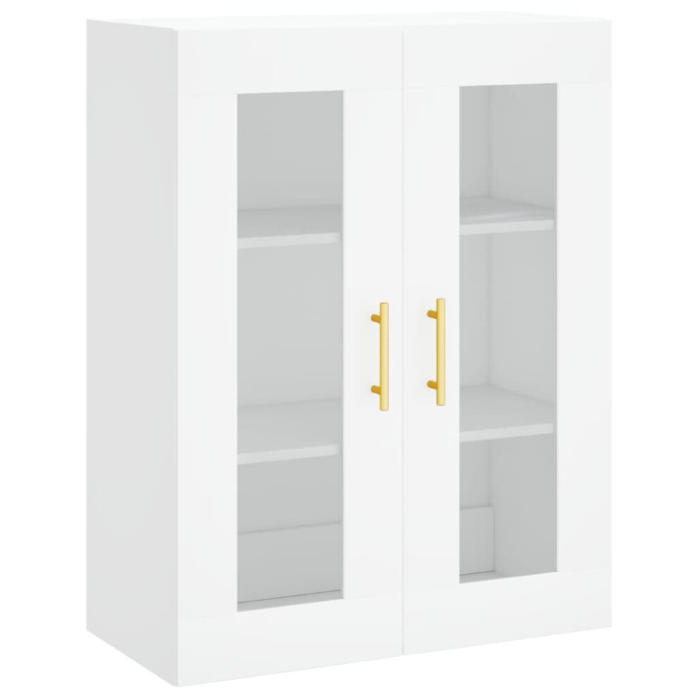 Vidaxl (White) Wall Mounted Cabinet Cupboard Side Cabinet Sonoma Oak Engineered Wood