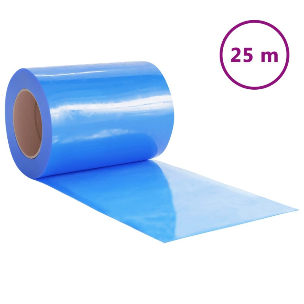 (blue, 300 x 2.6 mm (25 m)) vidaXL Strip Curtain Roll PVC Window Covering Door Strip 3mmx300mm/2mmx300mm