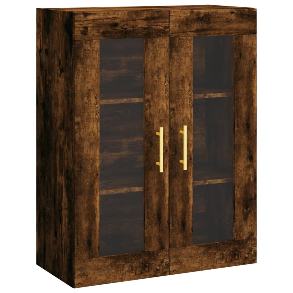 (smoked oak) vidaXL Wall Mounted Cabinet Cupboard Side Cabinet Sonoma Oak Engineered Wood