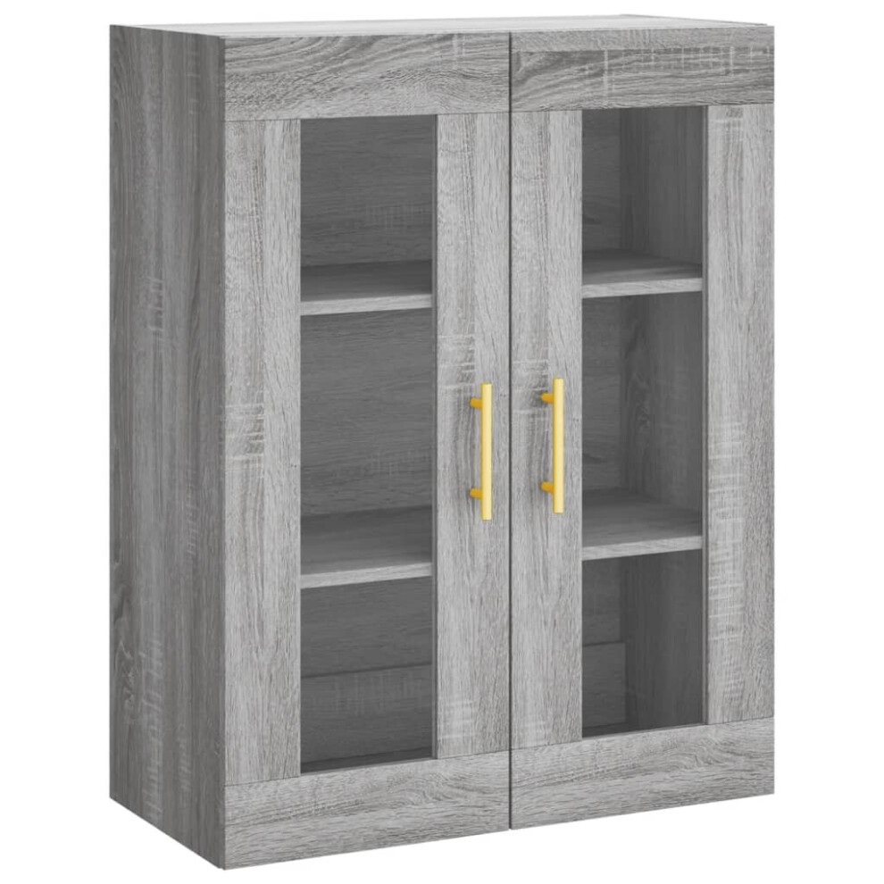 Vidaxl (Grey Sonoma) Wall Mounted Cabinet Cupboard Side Cabinet Sonoma Oak Engineered Wood