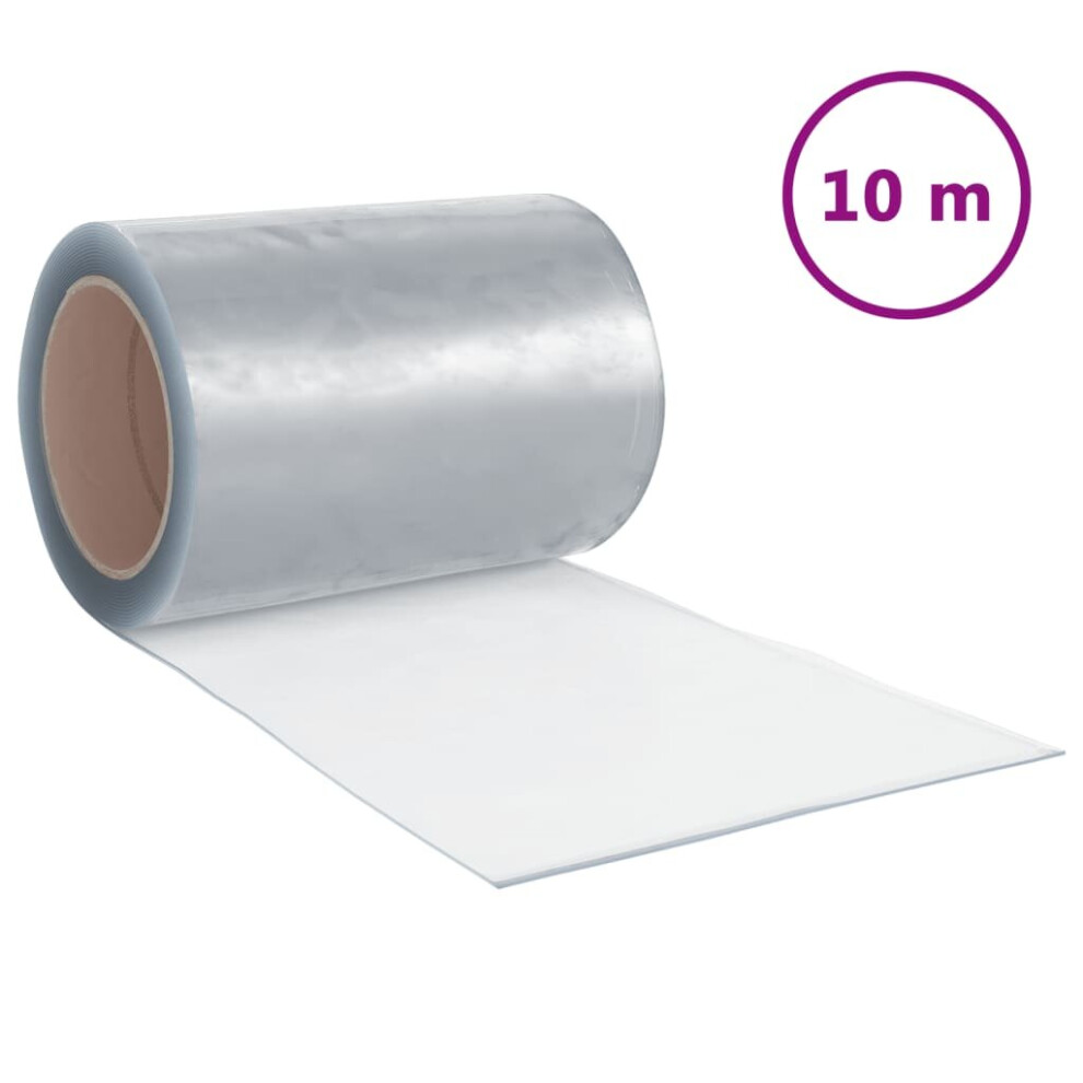 Vidaxl (Transparent, 300 X 2.6 Mm (10 M)) Strip Curtain Roll Privacy Window Covering Pedestrian Door Strip Pvc