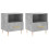 VidaXL (concrete grey, 2 pcs) vidaXL Bedside Cabinet Bed Table Nightstand Side Table White Engineered Wood 2