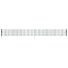 vidaXL Maschendrahtzaun mit Bodenhülsen Grün 1,1x10 m