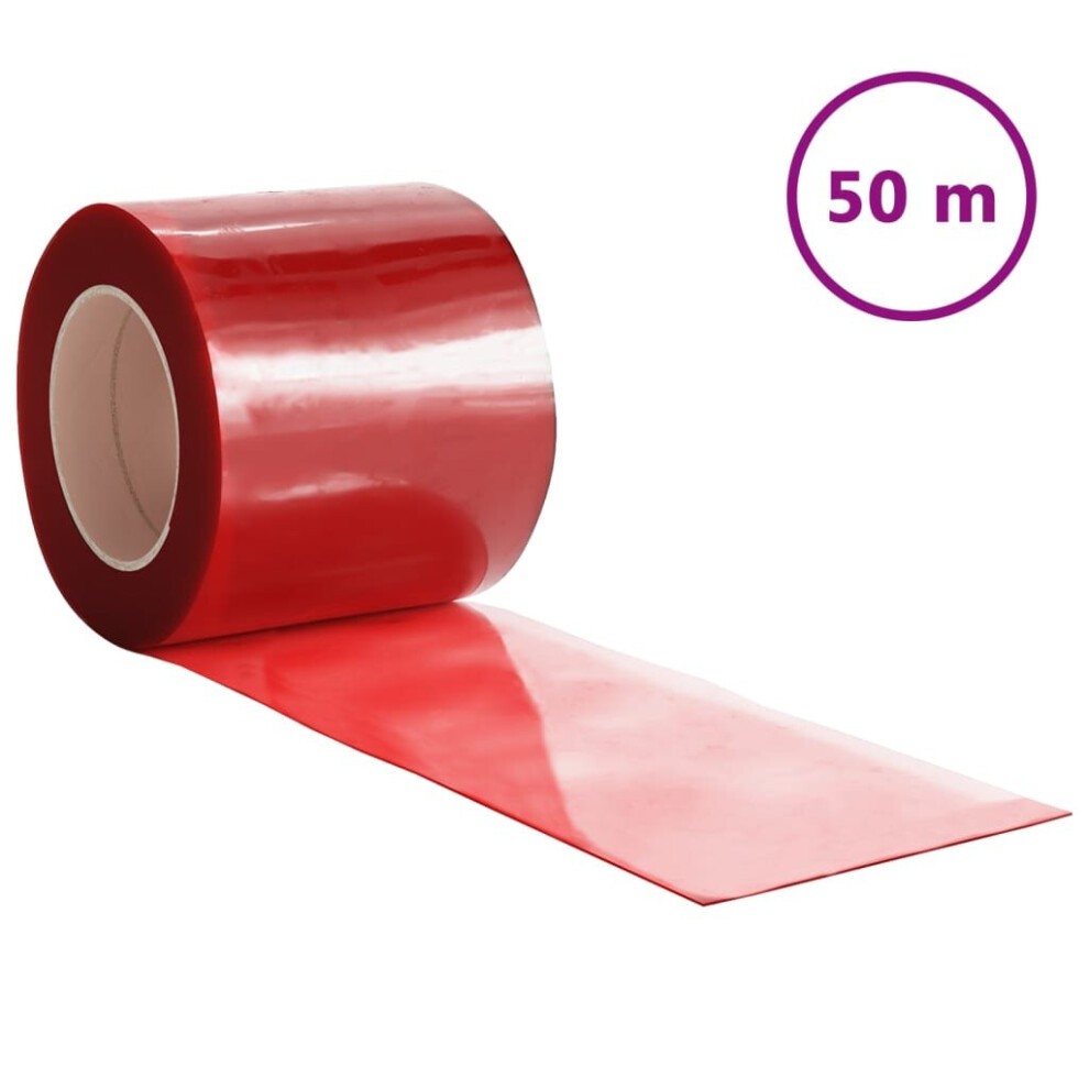 (red, 200 x 1.6 mm (50 m)) vidaXL Strip Curtain Roll PVC Window Covering Door Strip 3mmx300mm/2mmx300mm