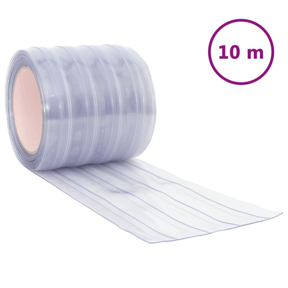 Vidaxl (White, 200 X 1.6 Mm (10 M)) Strip Curtain Roll Privacy Window Covering Pedestrian Door Strip Pvc - Image 2