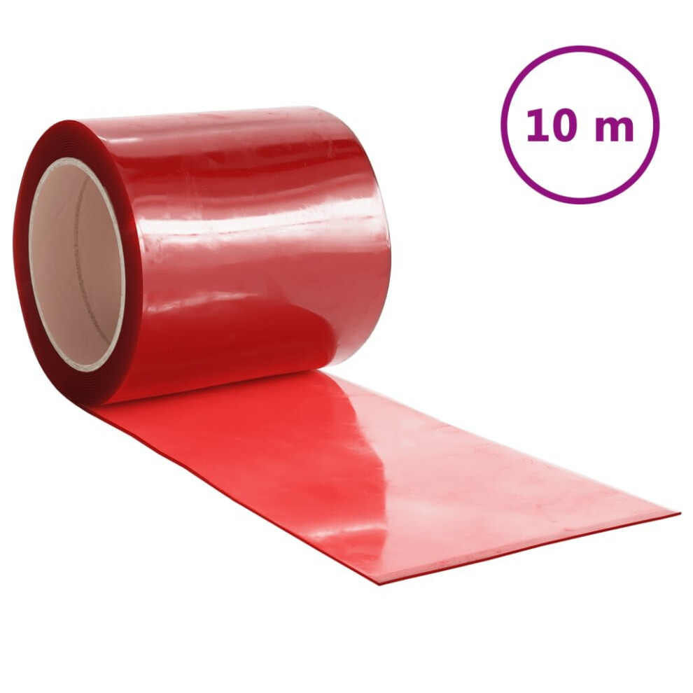 (red, 200 X 1.6 Mm (10 m)) vidaXL Strip Curtain Roll PVC Window Covering Door Strip 3mmx300mm/2mmx300mm