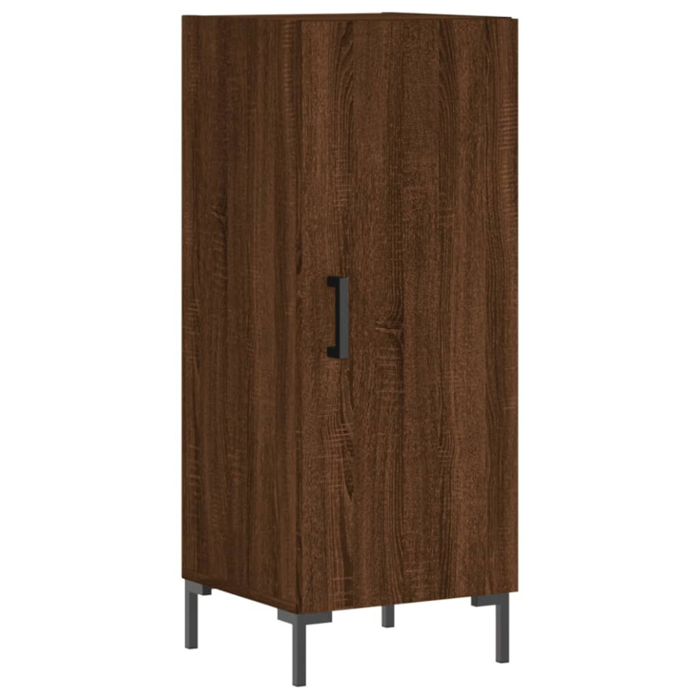 (brown oak) vidaXL Sideboard Storage Cabinet Side Cabinet Cupboard White Engineered Wood