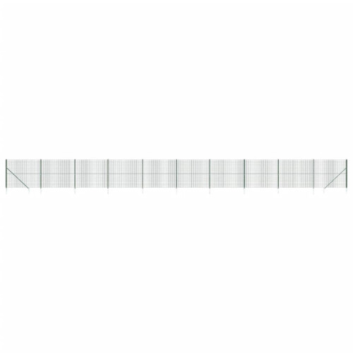 VidaXL vidaXL Maschendrahtzaun mit Bodenhülsen Grün 1,4x25 m 1