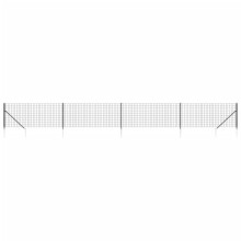 (anthracite, 1 x 10 m) vidaXL Wire Mesh Fence Outdoor Garden Wire Fencing Mesh with Spike Anchors