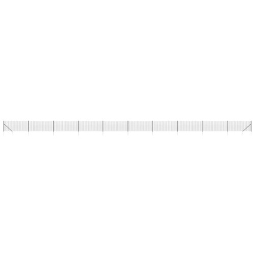 VidaXL vidaXL Maschendrahtzaun mit Bodenhülsen Anthrazit 0,8x25 m