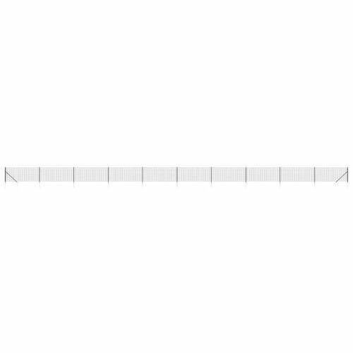 VidaXL vidaXL Maschendrahtzaun mit Bodenhülsen Anthrazit 1,1x25 m